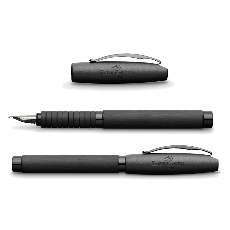 Faber-Castell Essentio Aluminium zwart vulpen