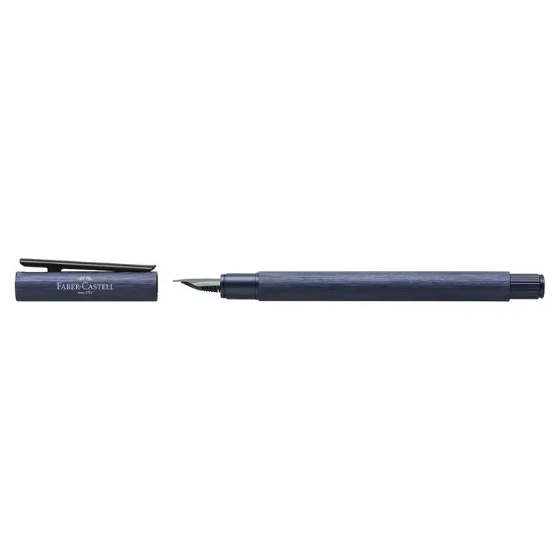 Faber-Castell NEO Slim Aluminium Blauw Vulpen