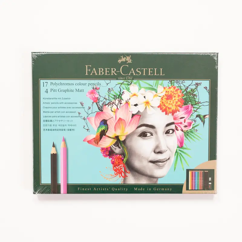 Faber-Castell Polychromos + Pitt grafiet mat set 23st