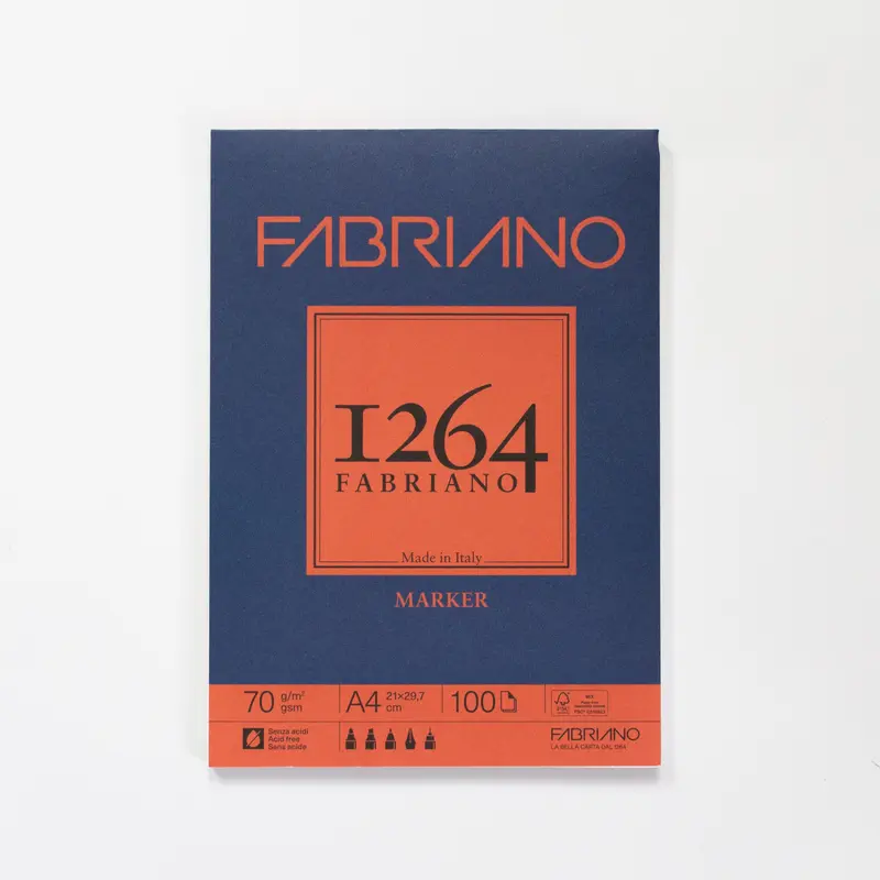 Fabriano 1264 markerblok 100 vellen 70gr/m² 21x29,7cm (A4)