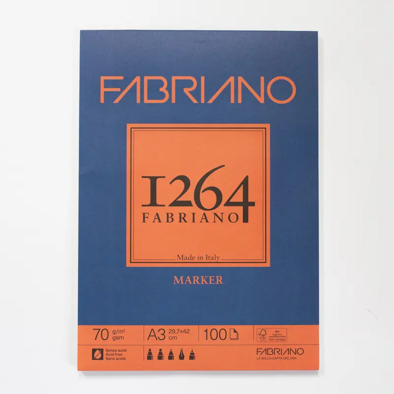 Fabriano 1264 markerblok 100 vellen 70gr/m² 29,7x42cm (A3)
