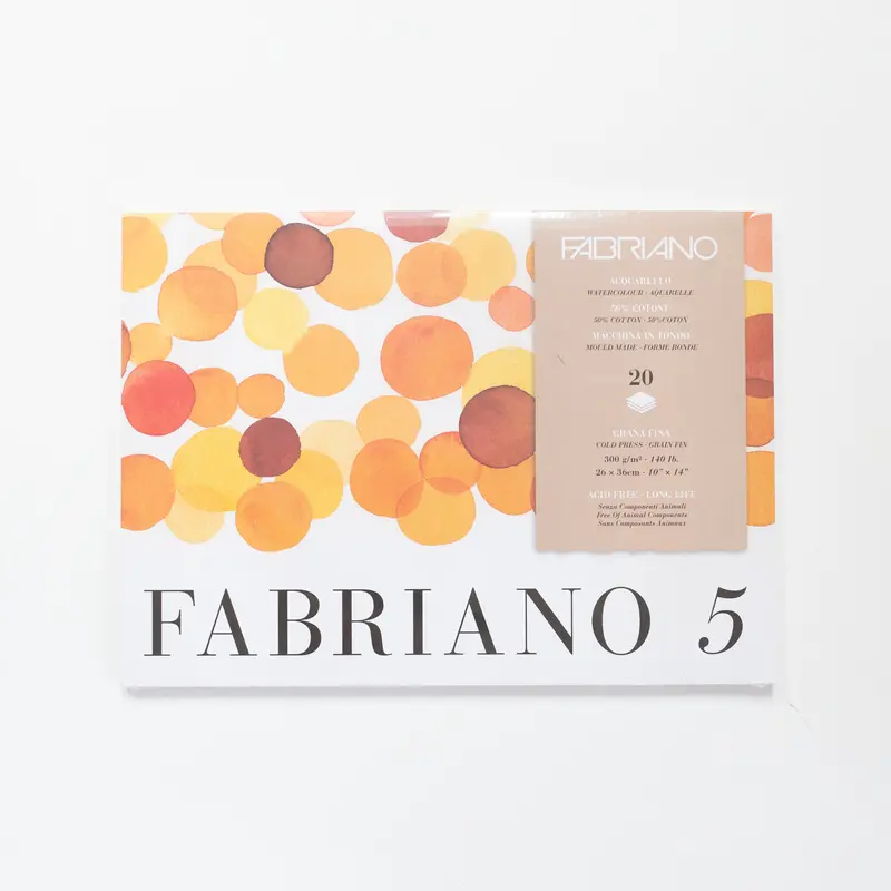 Fabriano 5 aquarelblok 20 vellen 300gr /m² 26x36cm