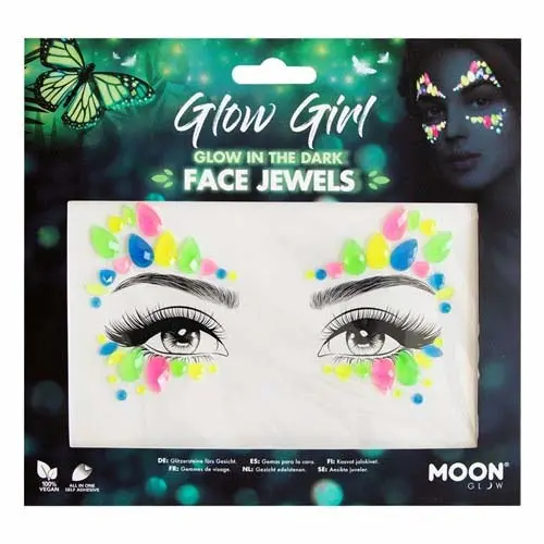 Face Jewels Glow girl glow in the dark