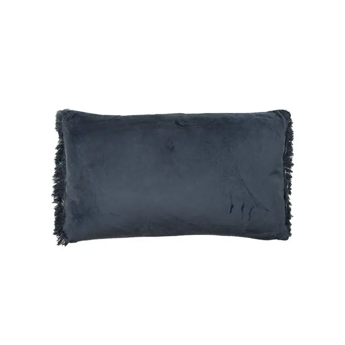 Fluwelen Kussen Rosa - Nacht blauw - 50 x 30 cm