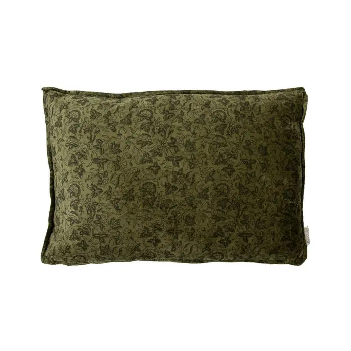 Fluwelen Kussen Sonia - Mosgroen - 60 x 40 cm