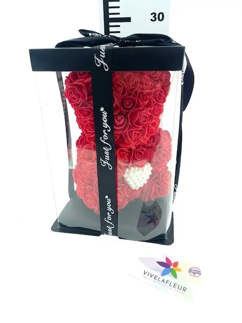 Foam Bear + pearl hart 25cm