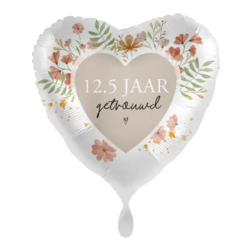 Folieballon 12,5 jaar getrouwd