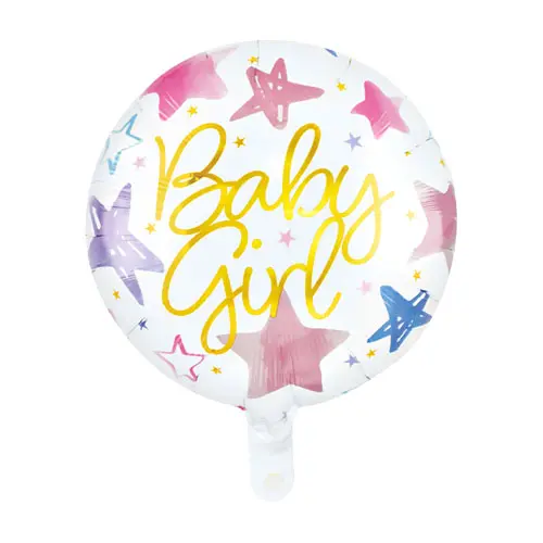 Folieballon Baby girl stars
