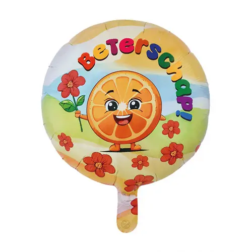 Folieballon Beterschap sinaasappel