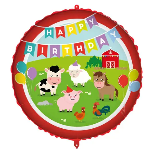 Folieballon Boerderij Happy Birthday