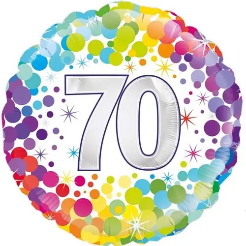 Folieballon confetti oaktree 70