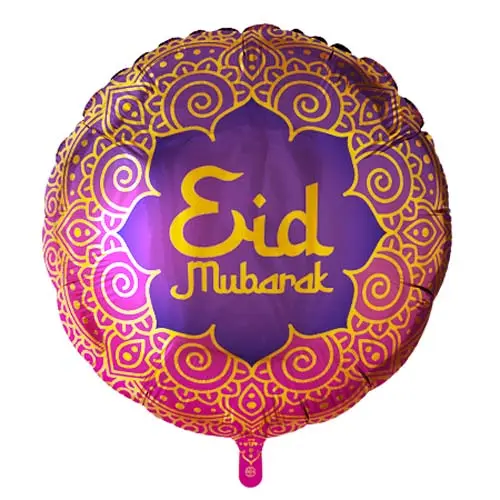 Folieballon Eid Mubarak gekleurd