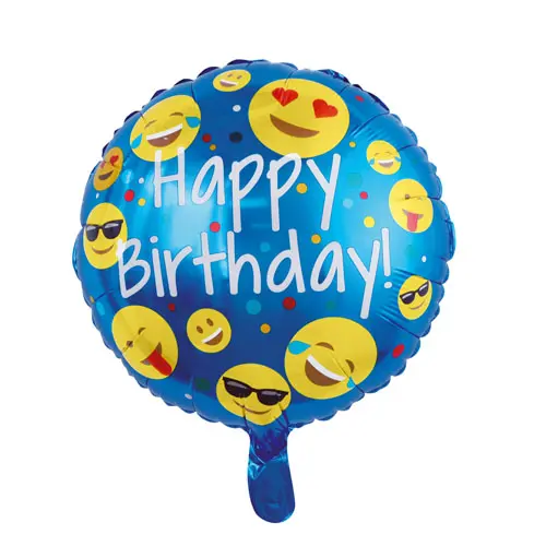 Folieballon Emoji Happy Birthday