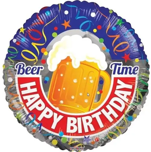 Folieballon Happy Birthday Beer time