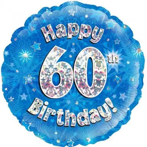 Folieballon Happy Birthday Blue 60