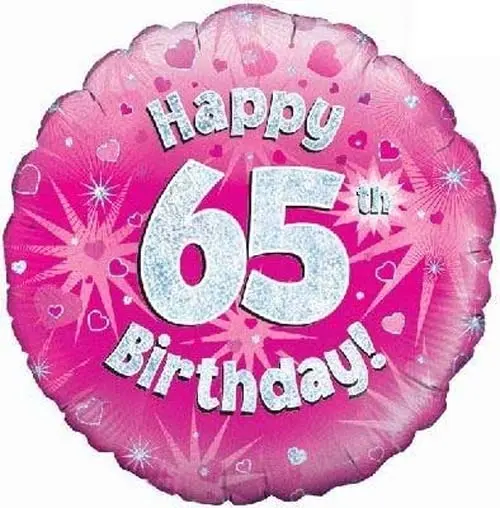 Folieballon Happy Birthday Pink 65