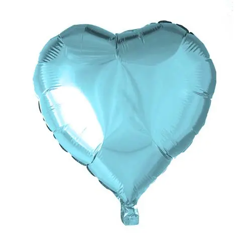 Folieballon hart lichtblauw (46cm)