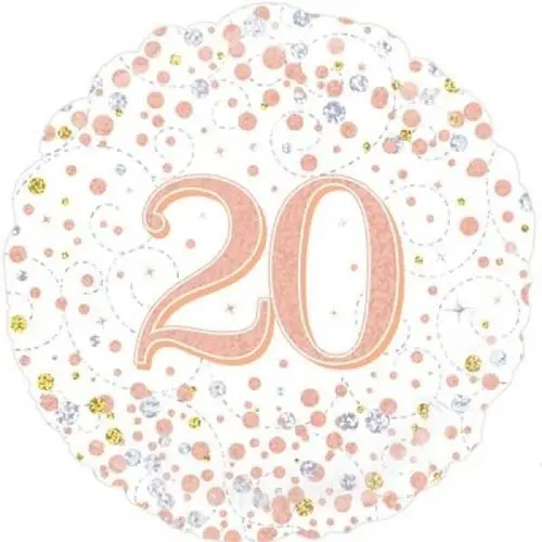 Folieballon Sparkling Fizz 20 White/Rose