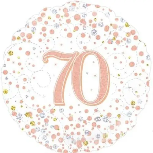 Folieballon Sparkling Fizz 70 White/Rose
