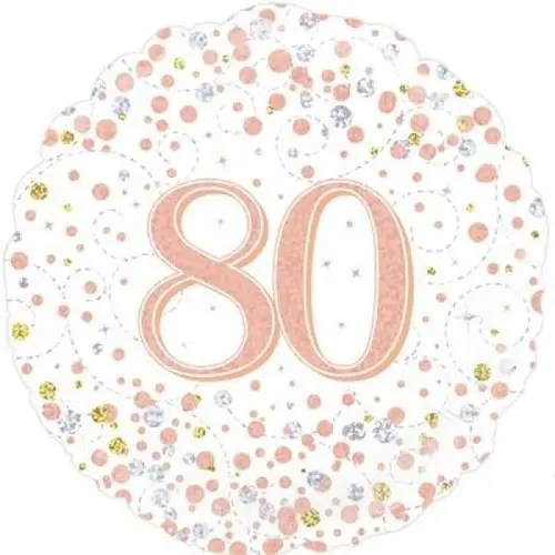 Folieballon Sparkling Fizz 80 White/Rose