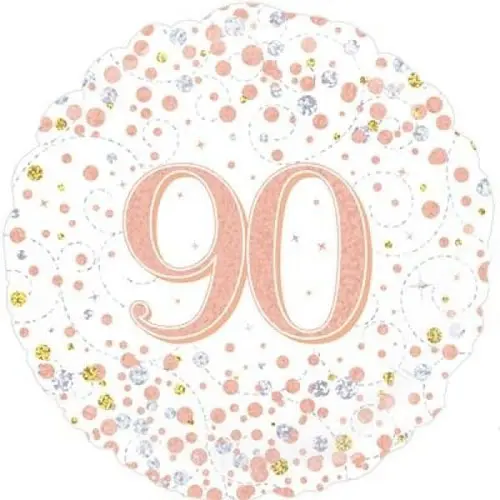 Folieballon Sparkling Fizz 90 White/Rose