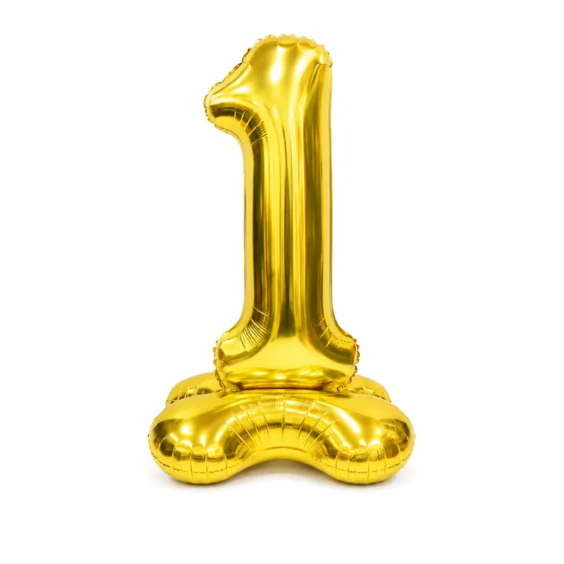 Folieballon staand XXL 1 goud - 103 cm