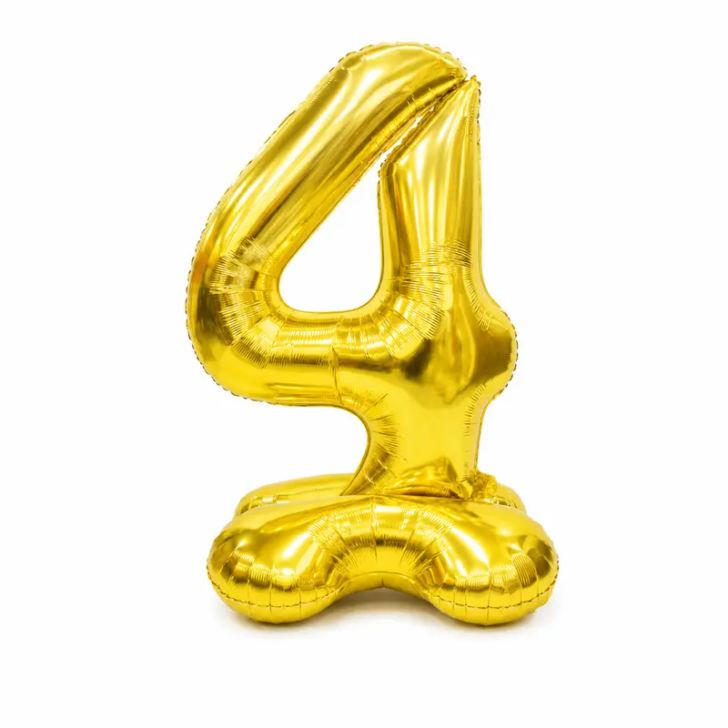 Folieballon staand XXL 4 goud - 103 cm