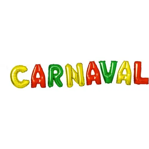 Folieballonnen Carnaval meerkleurig 36cm
