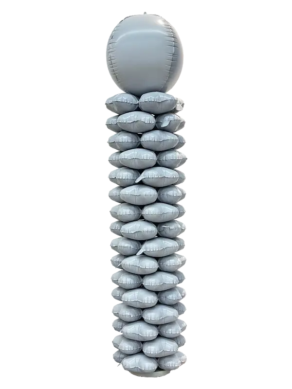 Folieballonnen pilaar wit - 160 cm