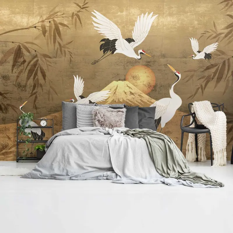 Fotobehang Kraanvogels 260x384