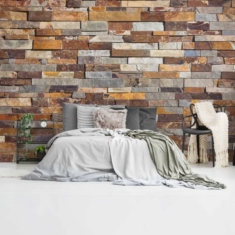 Fotobehang Natuurstenen muur 260x384