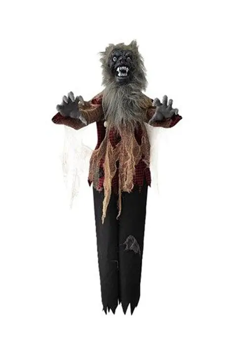 Geanimeerde hangende wolf (120cm)