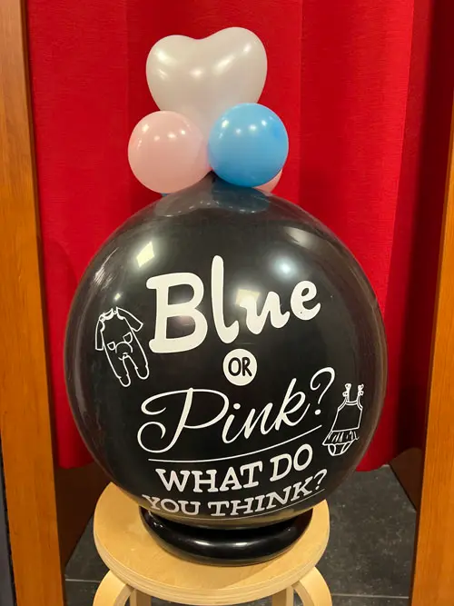 Gender reveal ballon Blue or Pink? incl. confetti