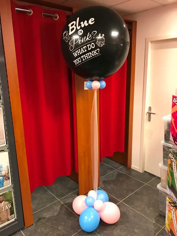 Gender reveal heliumballon inclusief voet