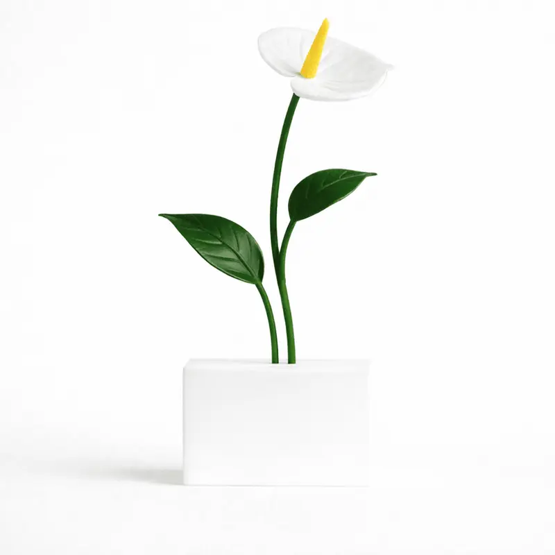 Gepersonaliseerde anthurium – 3D-geprinte bloem