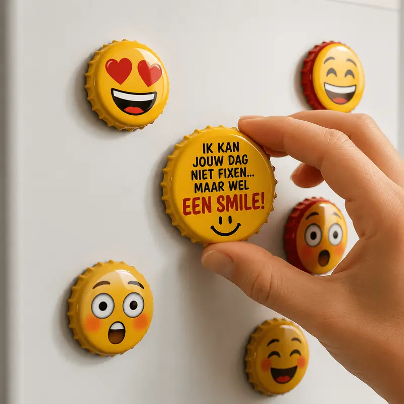 Gepersonaliseerde Emoji Kroonkurk Magneet