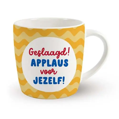 Geslaagd mok met snoep - Applaus