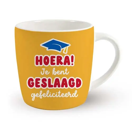 Geslaagd mok met snoep - Hoera
