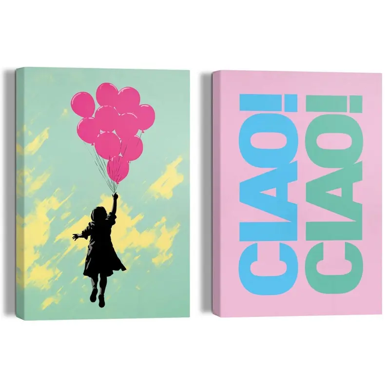 Giclee on Canvas Schilderijen set Ciao Ciao