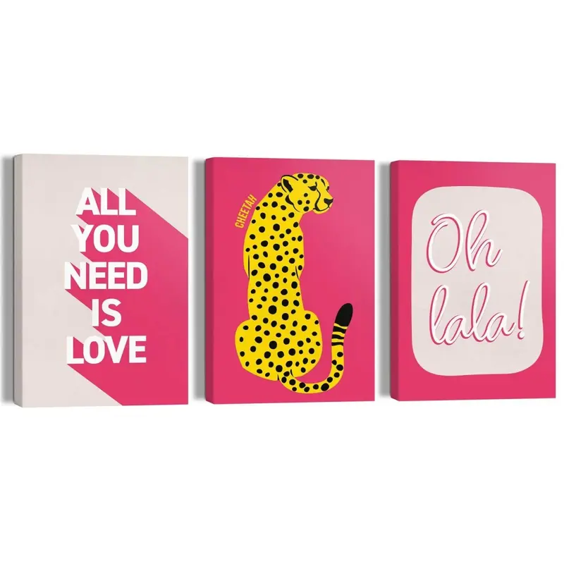 Giclee on Canvas Schilderijen set Love is all you need