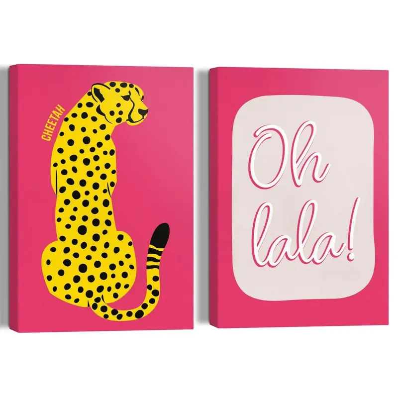 Giclee on Canvas Schilderijen set Oh La La