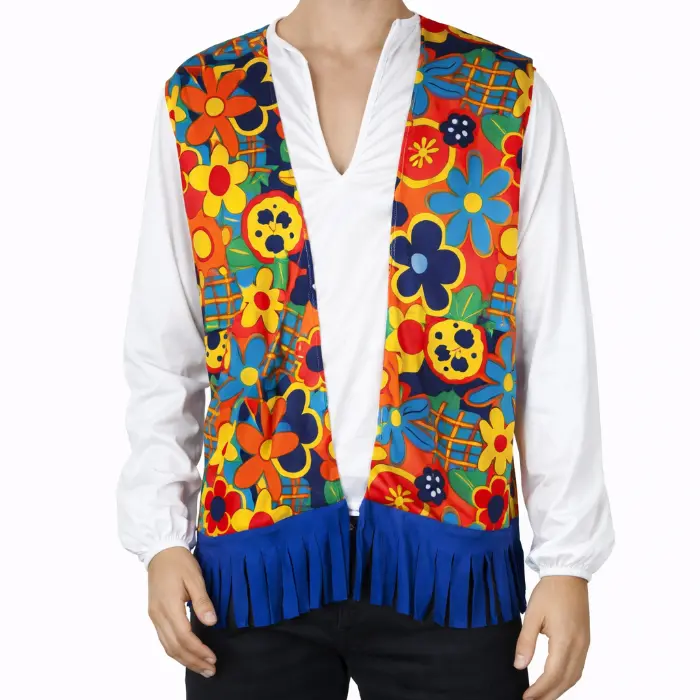 Gilet hippie meerkleurig one size