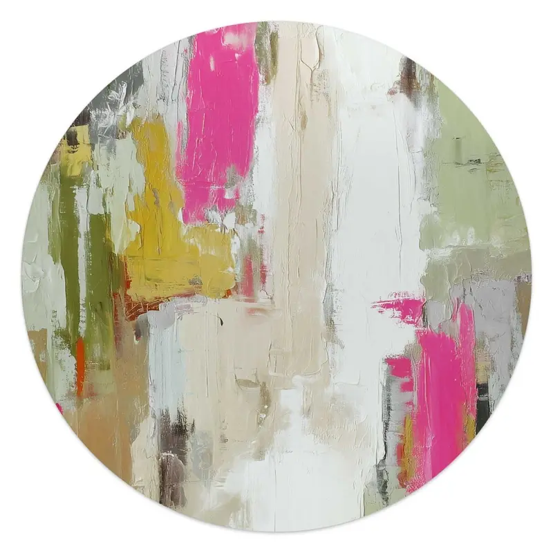 Glasschilderij Abstracte harmonie 50 Rond