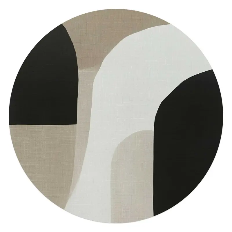 Glasschilderij Abstracte sfeer II 70 Rond