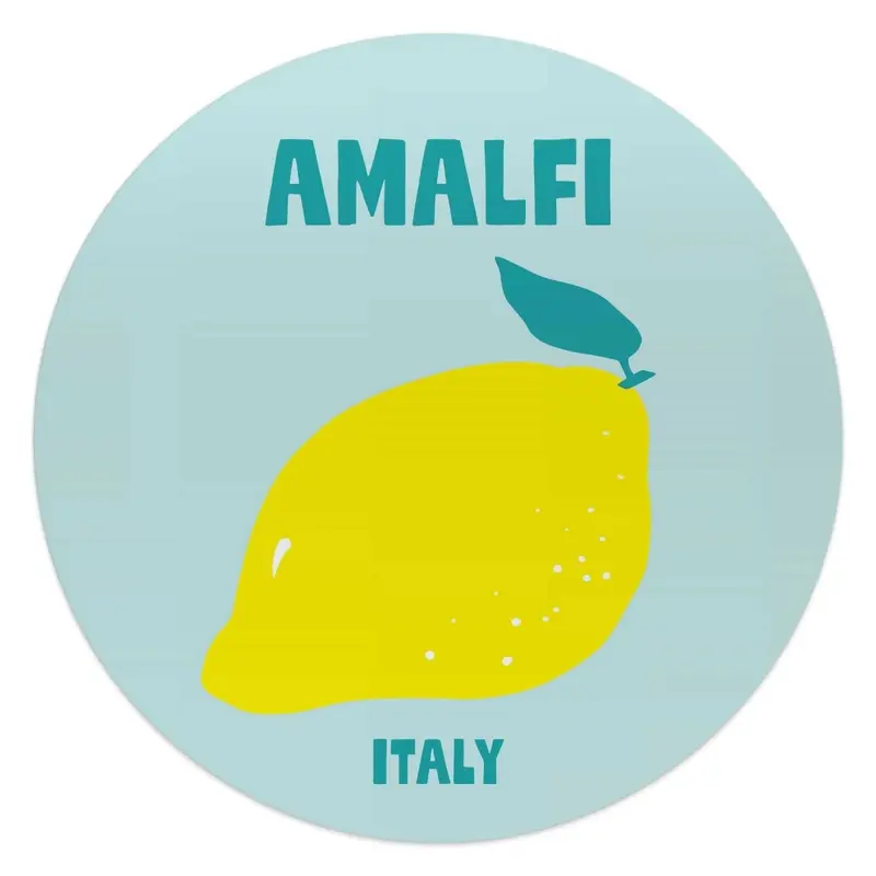 Glasschilderij Amalfi 50 Rond