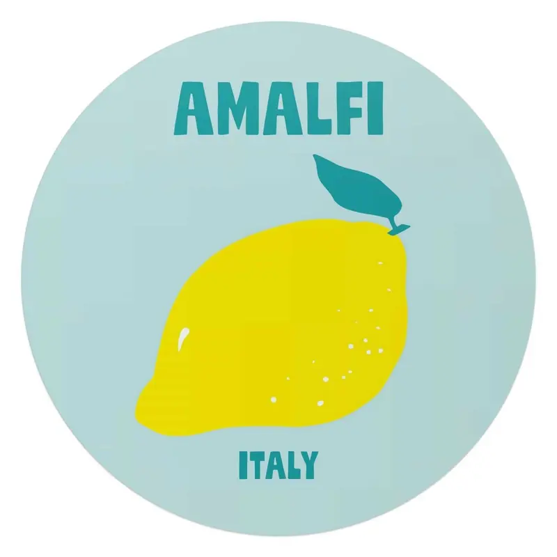 Glasschilderij Amalfi 70 Rond