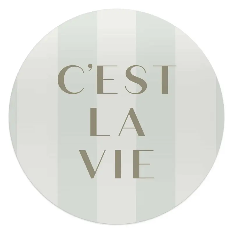Glasschilderij C'est la vie 50 Rond
