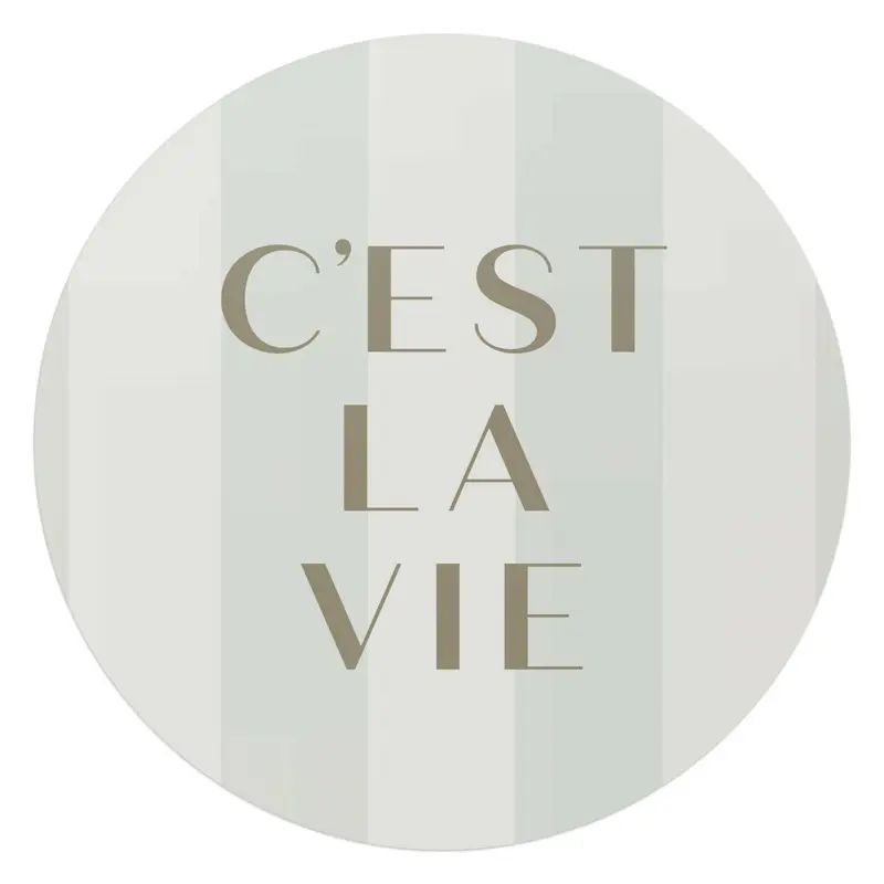 Glasschilderij C'est la vie 70 Rond