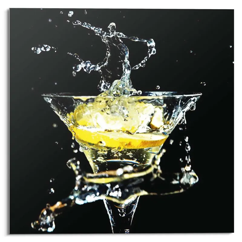 Glasschilderij Cocktail 30x30