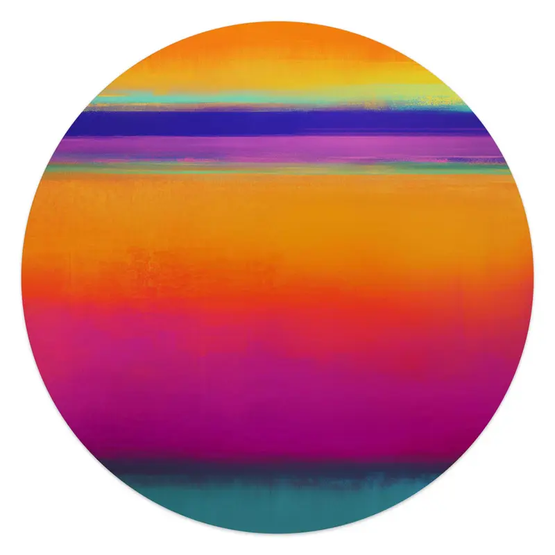 Glasschilderij Kosmische zonsondergang 50 Rond